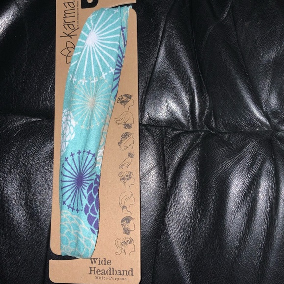 Karma Wide Boho Headband Multipurpose - Picture 2 of 3